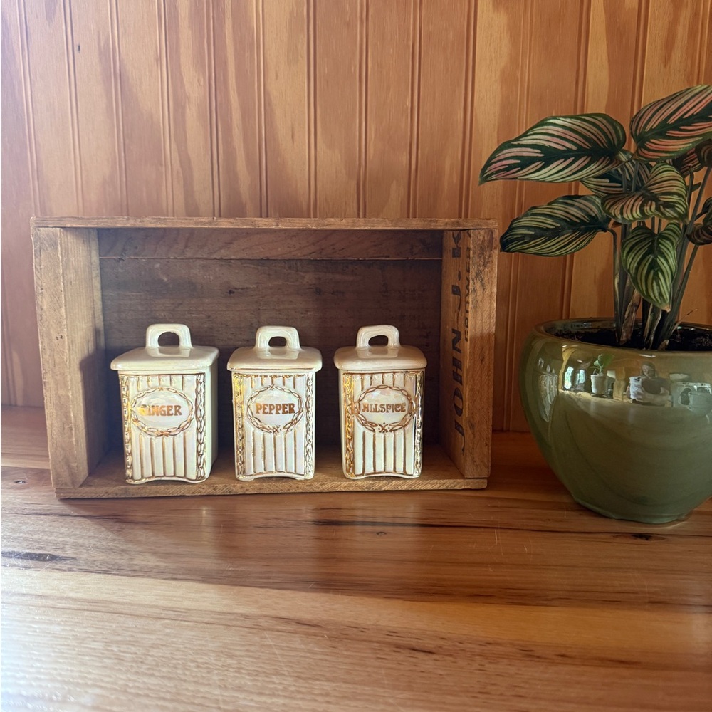 Vintage Spice Jars Set